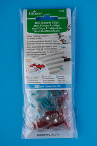 Clover Mini Wonder Clips Red And Blue 20 Pack