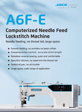Load image into Gallery viewer, JACK A6F-E-Q Industrial Needle Feed Sewing Machine