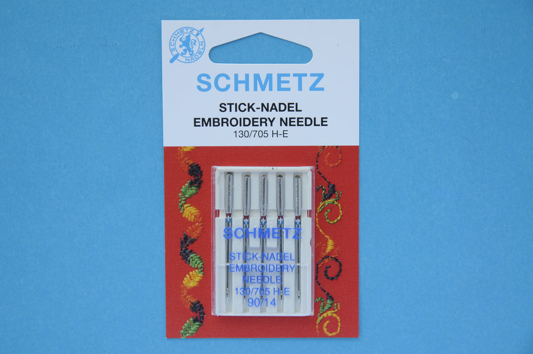 Schmetz Embroidery Needles 130/705 H-E Size 90/14