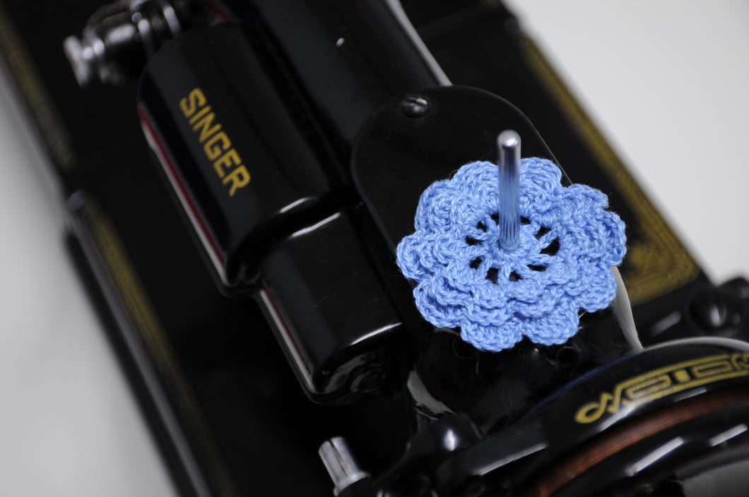 Spool Pin Doily - Cornflower Blue