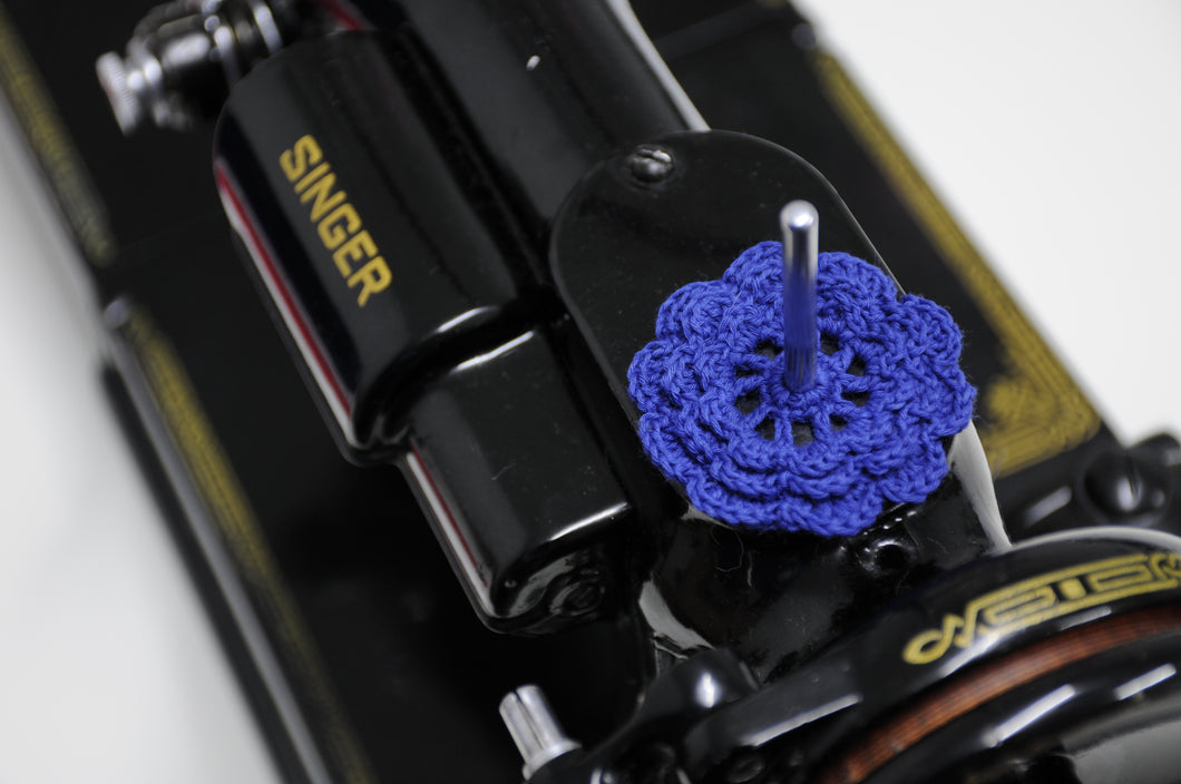 Spool Pin Doily - Royal Blue