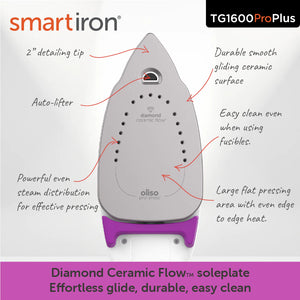 Oliso TG1600 Pro+ Smart Iron - Orchid