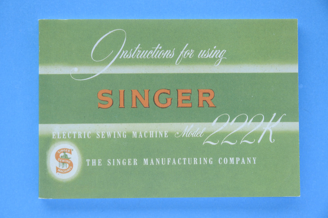 Singer Featherweight 222 Manual, Reproduction