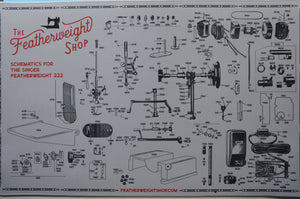 Servicing Mat, 222 Featherweight Schematic